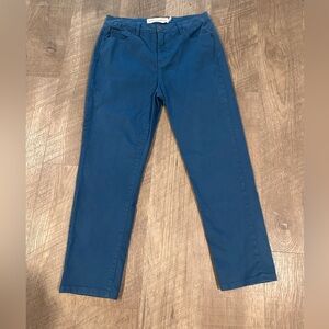 Women's Soft Surroundings Ultimate Girlfriend Straight Leg Jeans Teal Size 10p